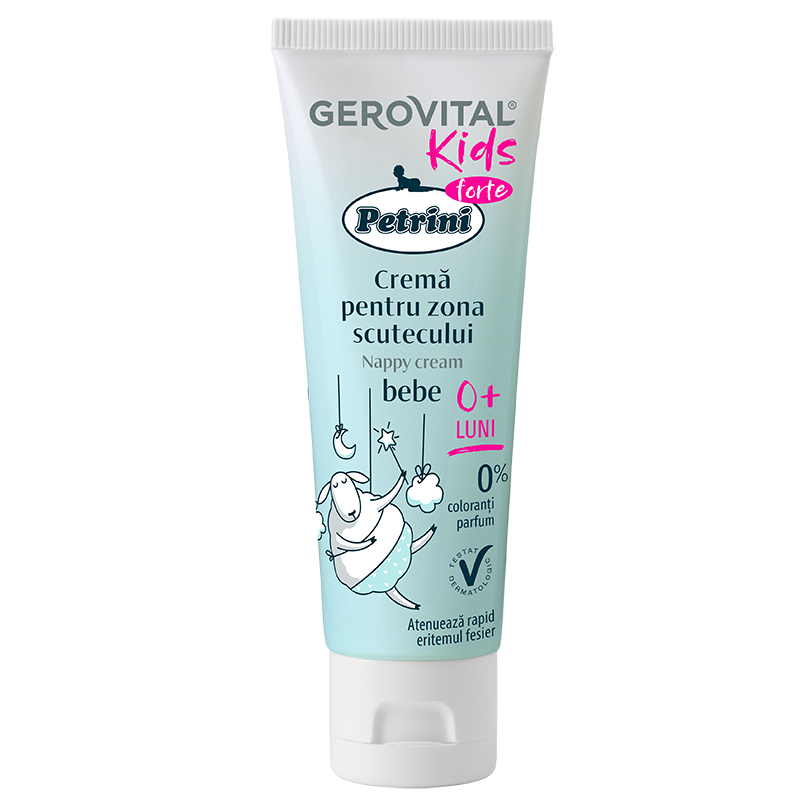 Petrini Forte crema pentru zona scutecului Kids, +0 luni, 50 ml, Gerovital