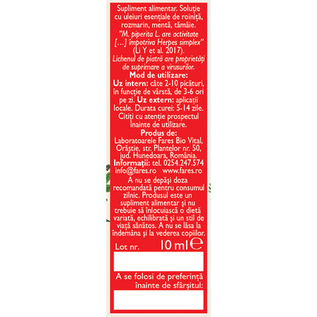 Biosept forte solutie A21, 10 ml, Fares 722840