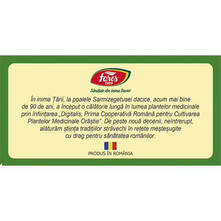 Ceai de Sunatoare, 80 plicuri, Fares 722512