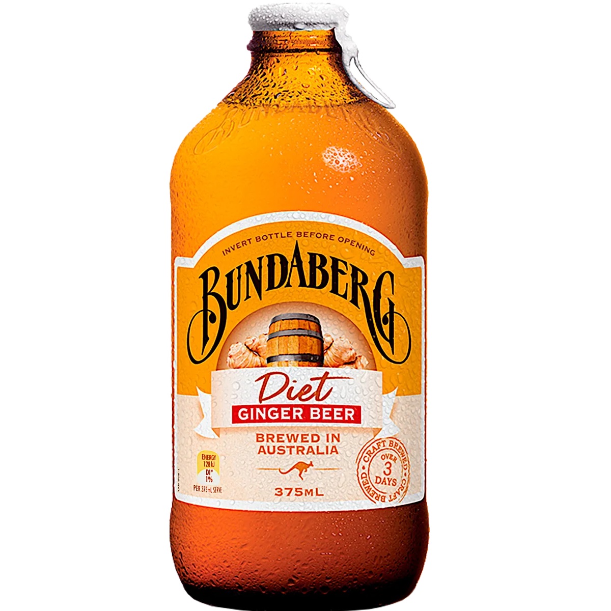 Bere Diet fara alcool cu ghimbir, 375 ml, Bundaberg