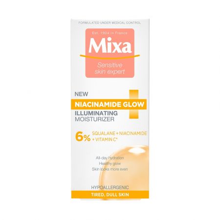 Crema hidratanta iluminatoare Niacinamide Glow, 50 ml, Mixa 564967