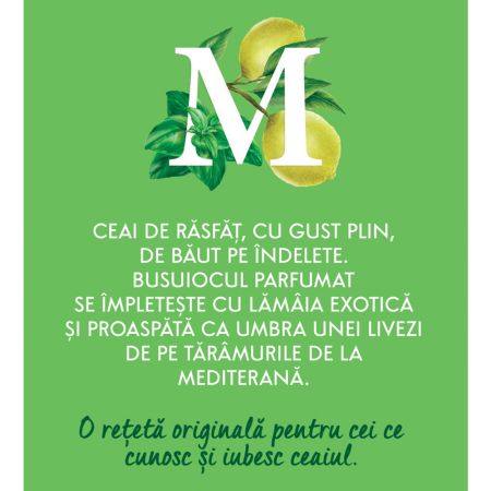 Ceai cu busuioc si lamaie Mireasma, 20 plicuri, Fares 722028