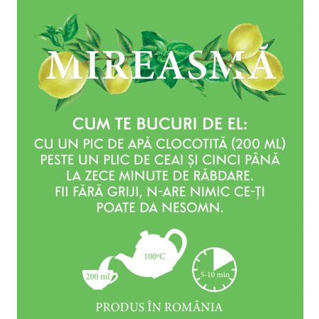 Ceai cu busuioc si lamaie Mireasma, 20 plicuri, Fares 722029