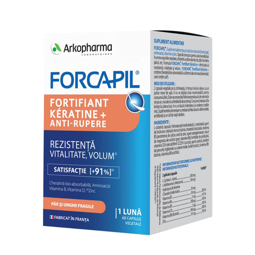 Forcapil Fortifiant Keratine +, 60 capsule, Ar