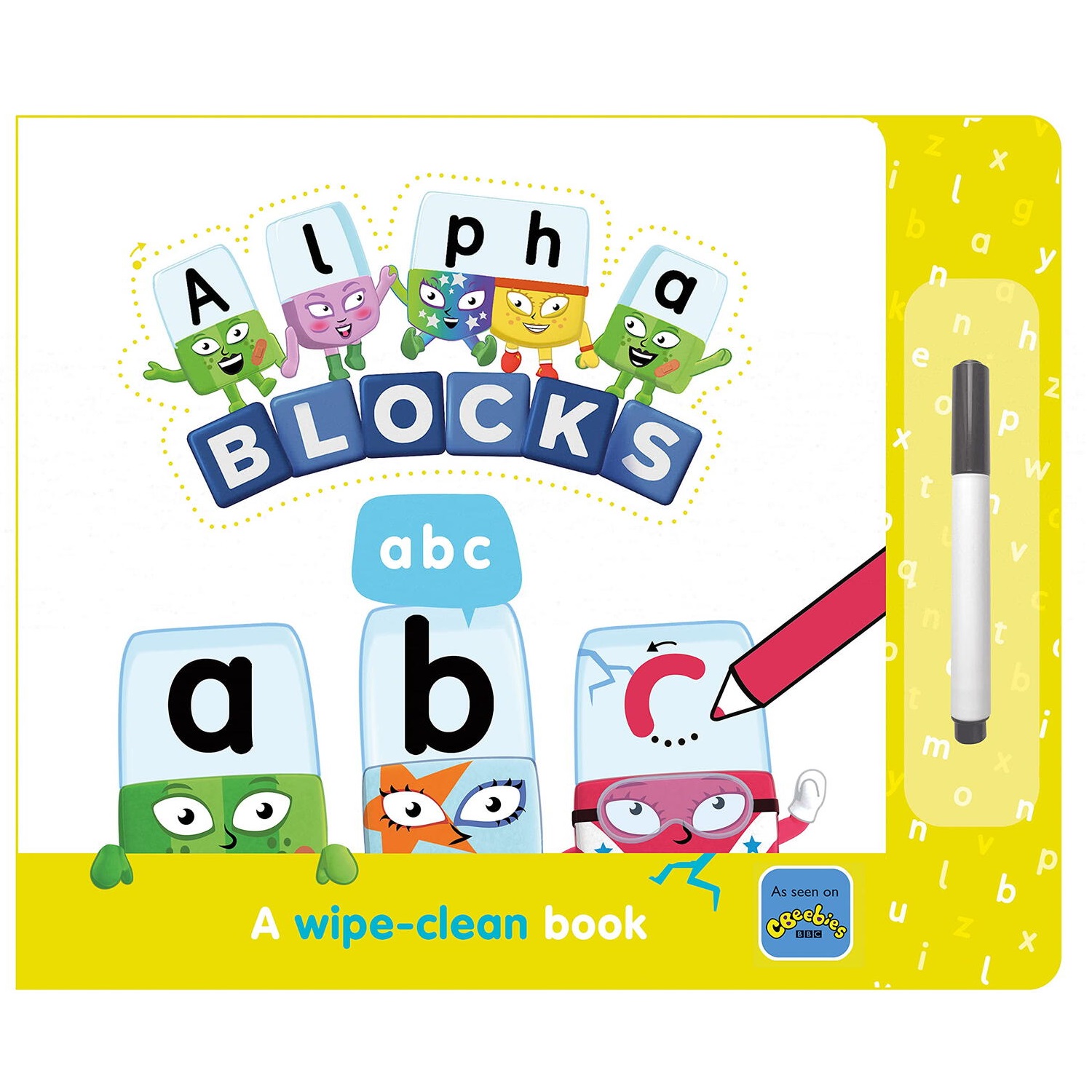 Carticica interactiva Scriu si Sterg ABC, 3 ani+, Alphablocks