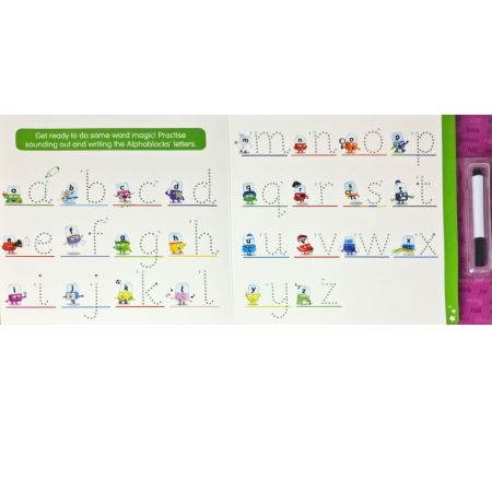 Carticica interactiva Scriu si Sterg Cuvinte Magice, +3 ani, Alphablocks 565059