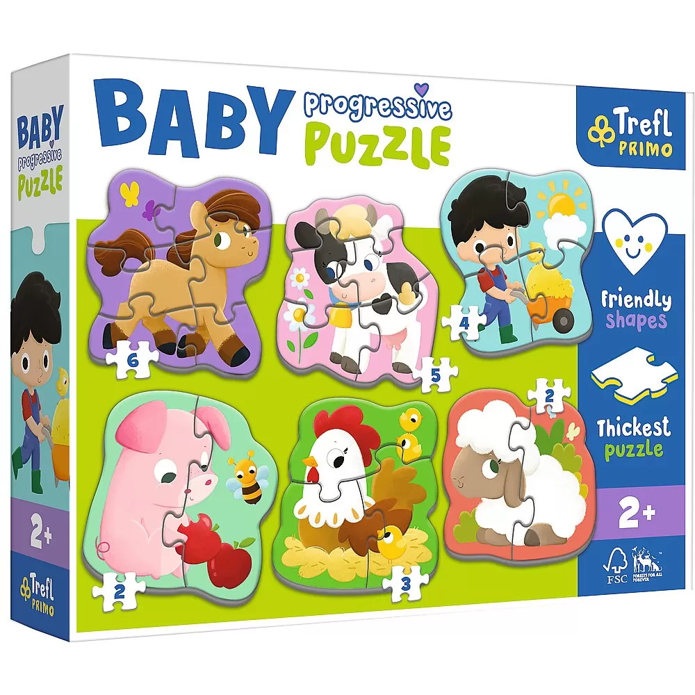 Puzzle Primo Baby Progressive, Ferma, Trefl