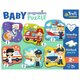 Puzzle Primo Baby Progressive, Vehicule Profesionale, 2 ani+, Trefl 565210