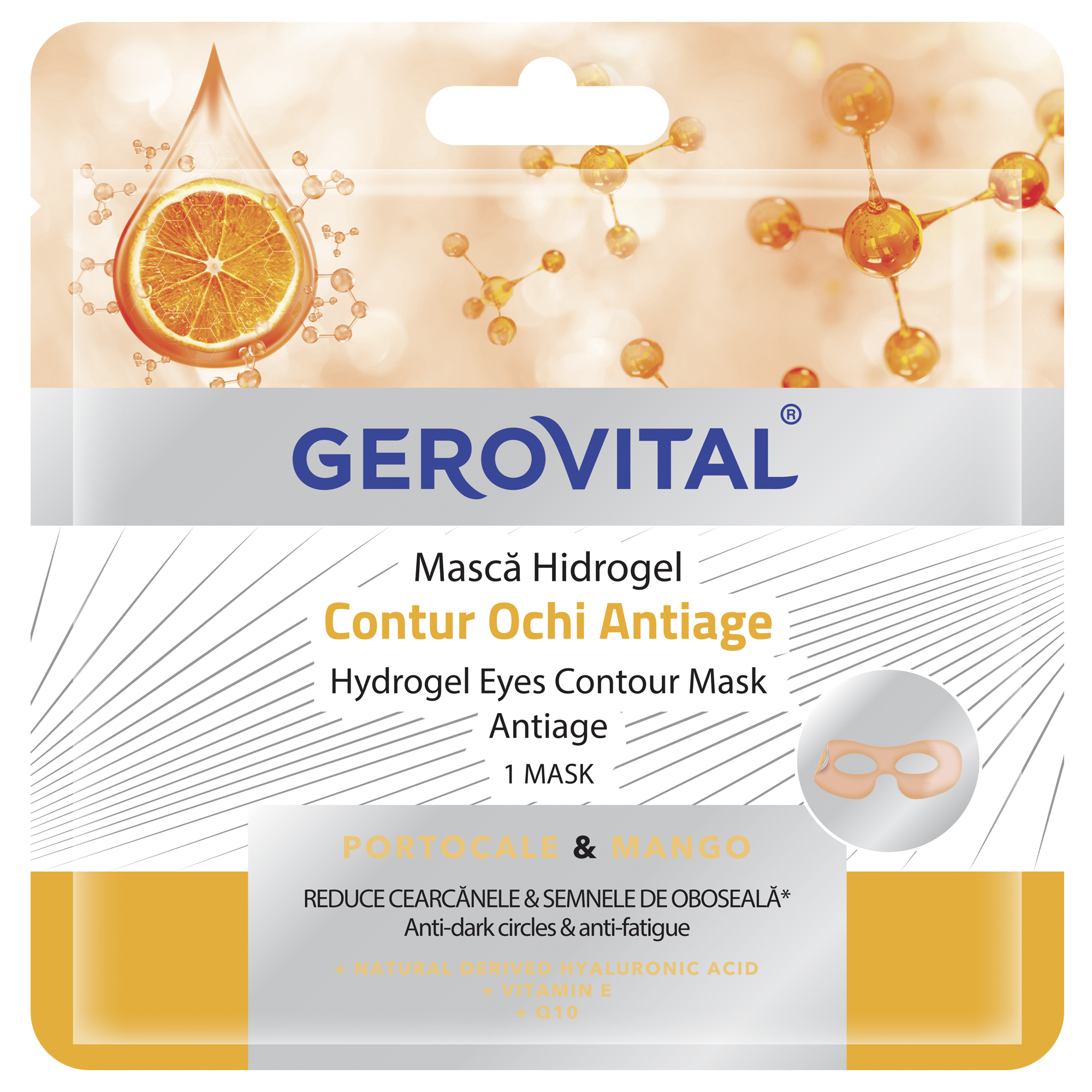 Masca contur ochi Hidrogel Antiage, Gerovital