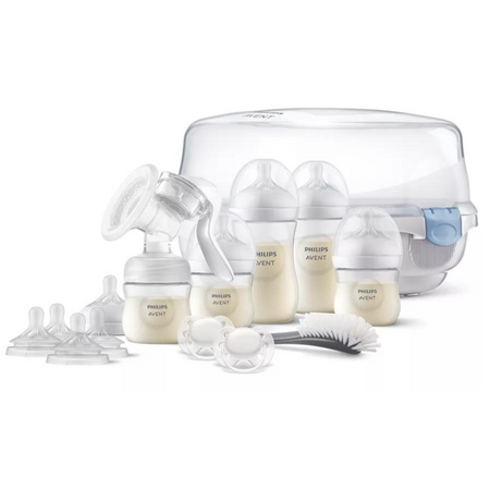 Set pentru alaptare cu pompa manuala si sterilizator Philips Avent, SCD430/50, Philips 565306