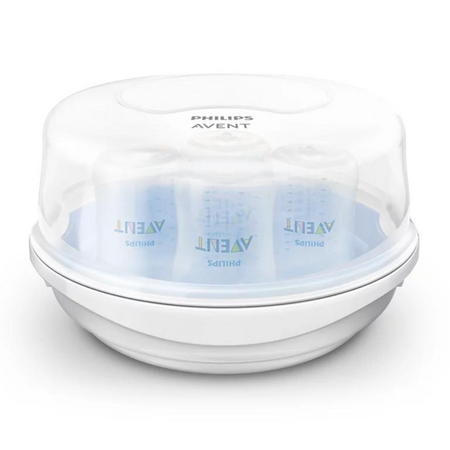 Set pentru alaptare cu pompa manuala si sterilizator Philips Avent, SCD430/50, Philips 565309