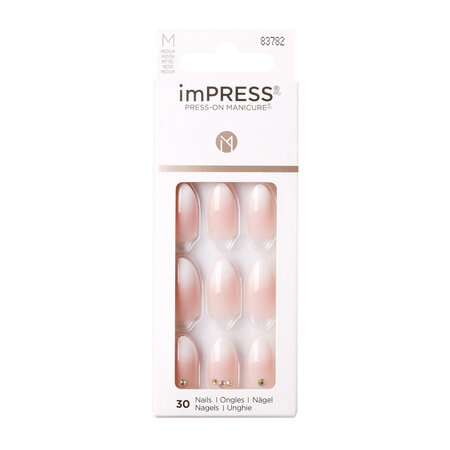 Unghii false imPress, Awestruck, Medium Almond, Kiss