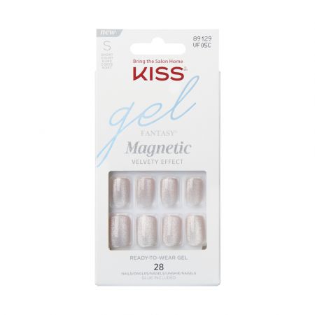 Unghii false Gel Fantasy, Short Squovl, Magnetic, Kiss