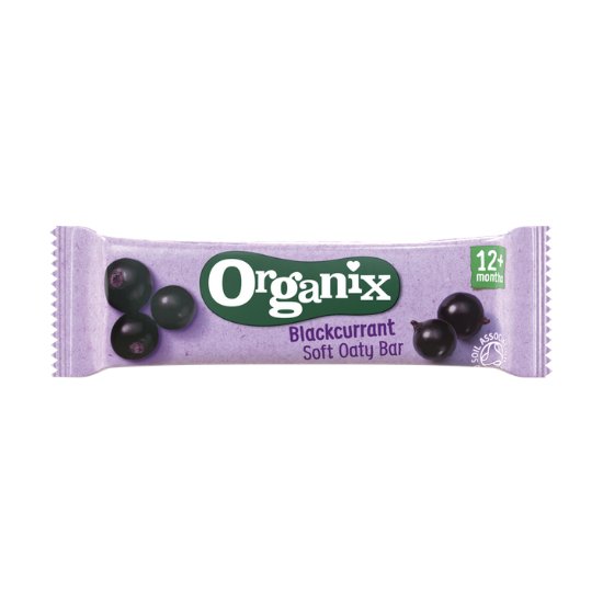 Baton Bio din ovaz integral cu mere si coacaze negre, +12 luni, 30 g, Organix