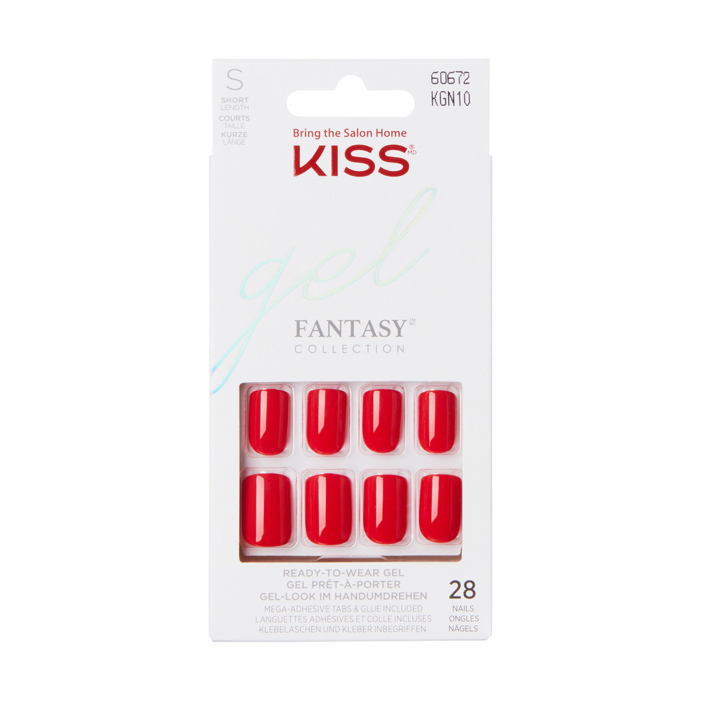 Unghii false Gel Fantasy, Short Squoval, Color What Ever, Kiss