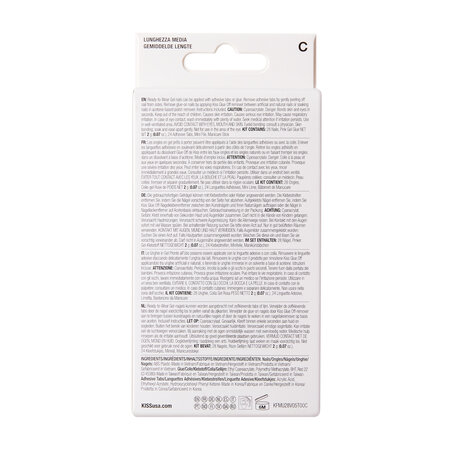 Unghii  false Gel Fantasy, Medium Oval, Color, Kiss 565429