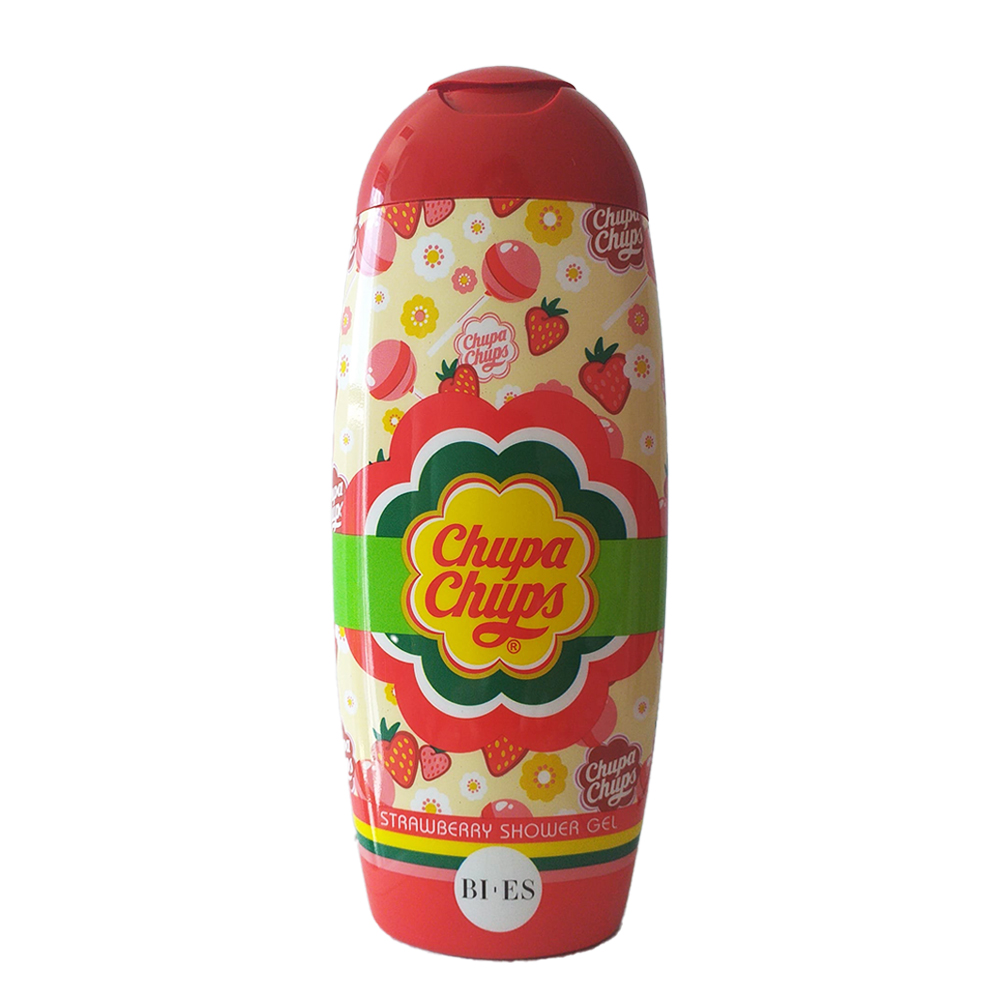 Gel dus si sampon capsuni Chupa Chups, 250 ml, Bi-Es