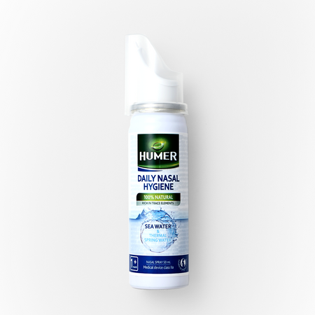 Spray cu apa termala pentru igiena zilnica a nasului, +1 luna, 50 ml, Humer 707520