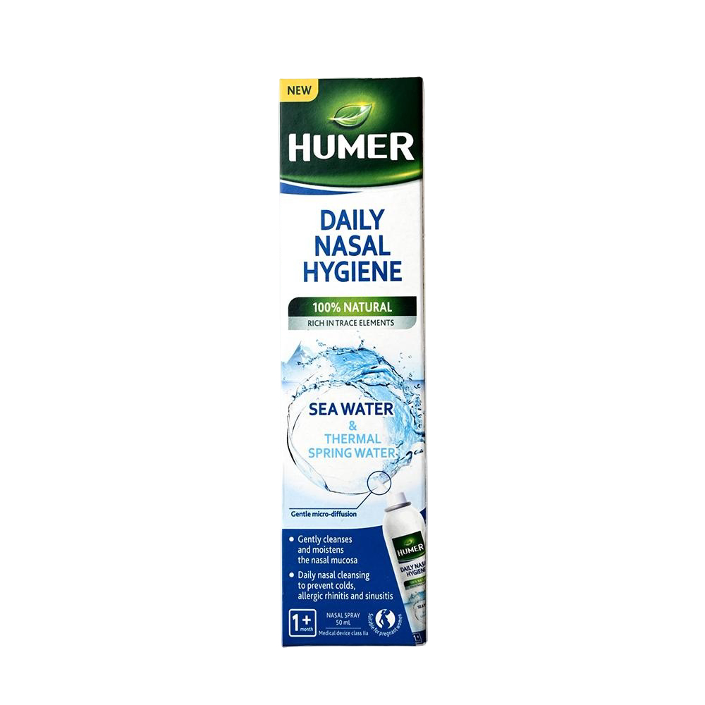 Spray cu apa termala pentru igiena zilnica a nasului, +1 luna, 50 ml, Humer