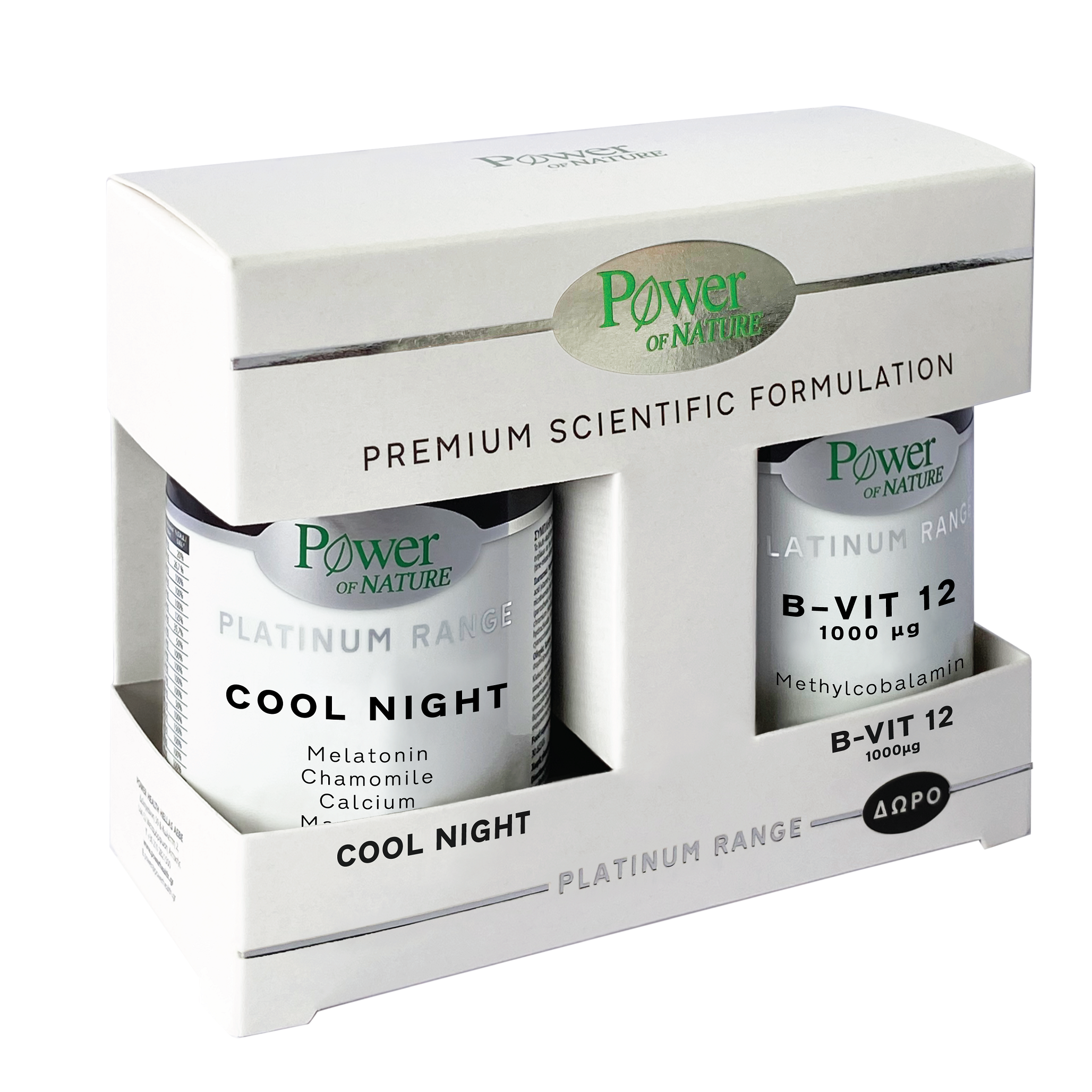 Pachet Cool Night + Vitamina B12 μg, 30 capsule+20 tablete, Power of Nature