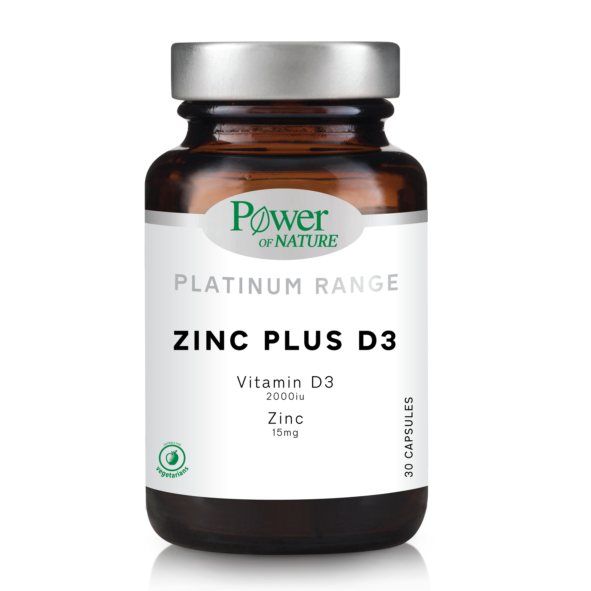 Zinc Plus C + Vitamina D3, 2000UI, 30 capsule, Power of Nature