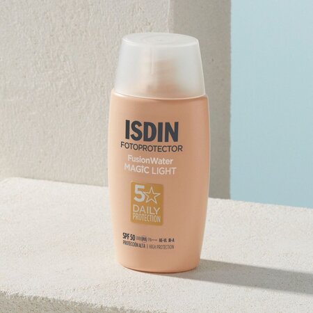 Crema de protectie solara SPF50 Fotoprotector Fusion Water Color, Light, 50 ml, Isdin 791269