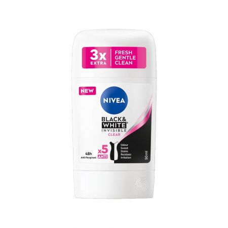 Deodorant Stick pentru femei Invisible B&W Clear,