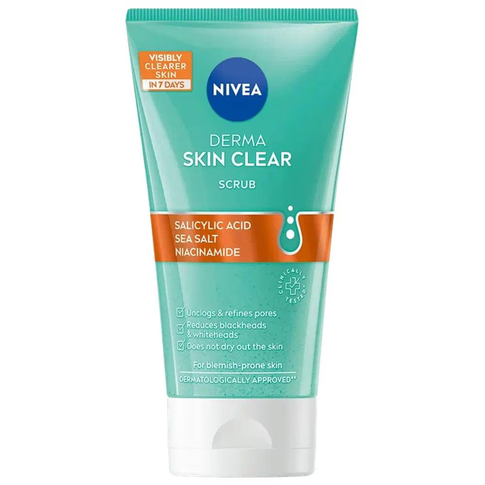 Scrub anti-imperfectiuni pentru ten acneic Derma Skin Clear, 150 ml, Nivea