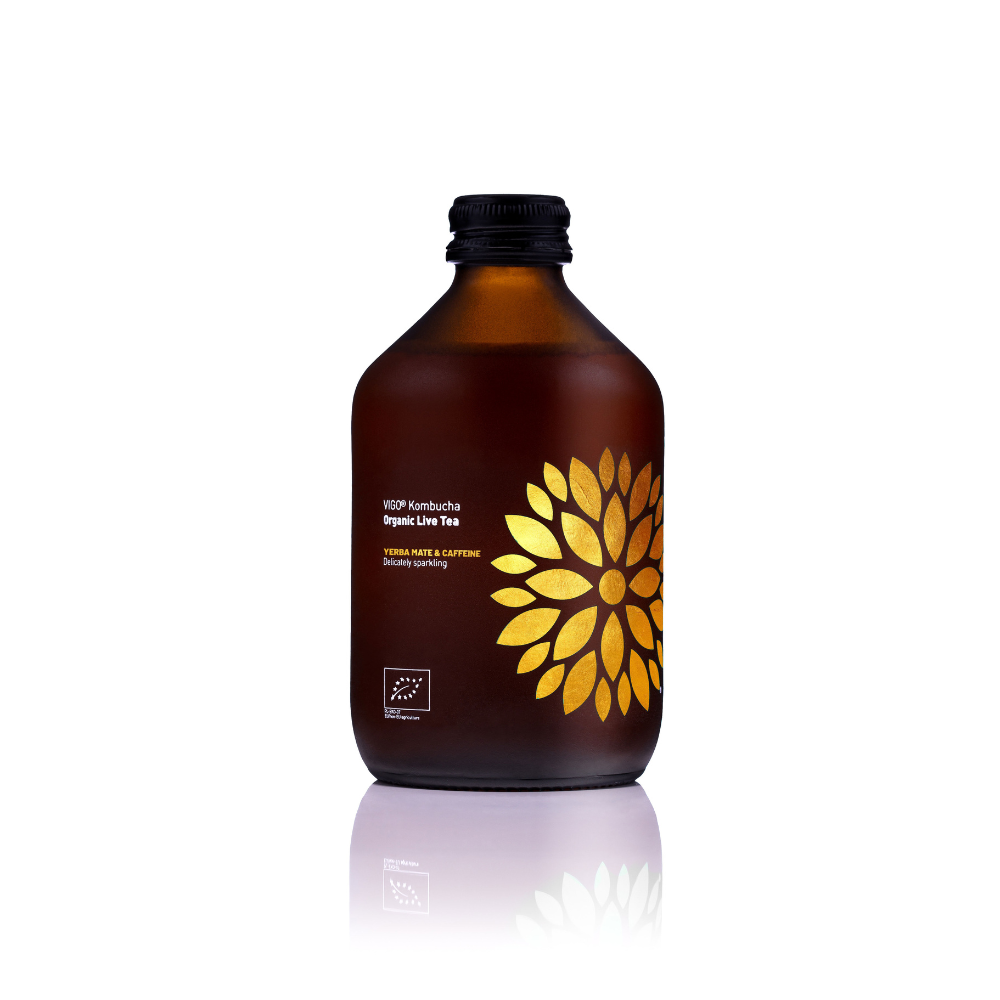 Bautura Bio Kombucha Yerba Mate & Caffeine, 330 ml, Vigo