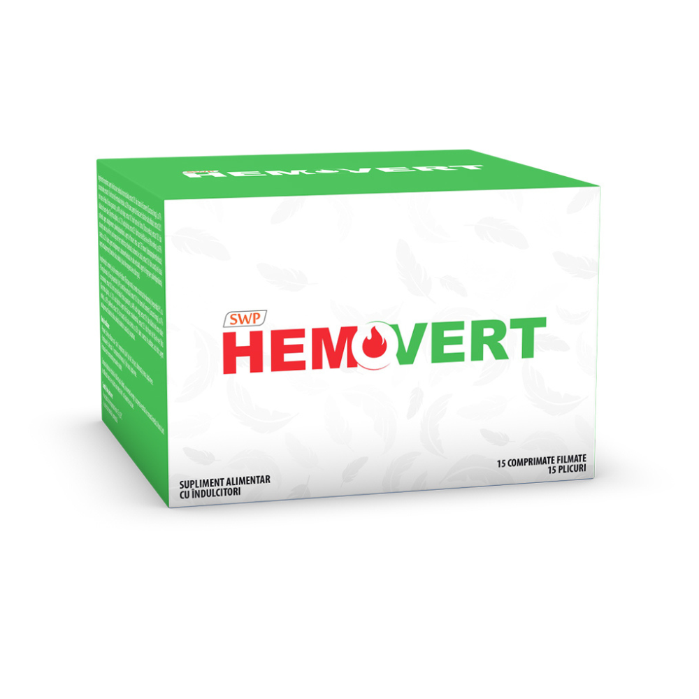 Hemovert, 15 comprimate + 15 plicuri, Sun Wave Pharma