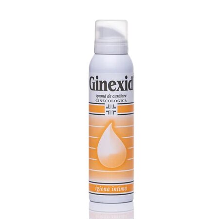 Spuma de curatare pentru ingiena intima Ginexid, 150 ml, Farma Derma