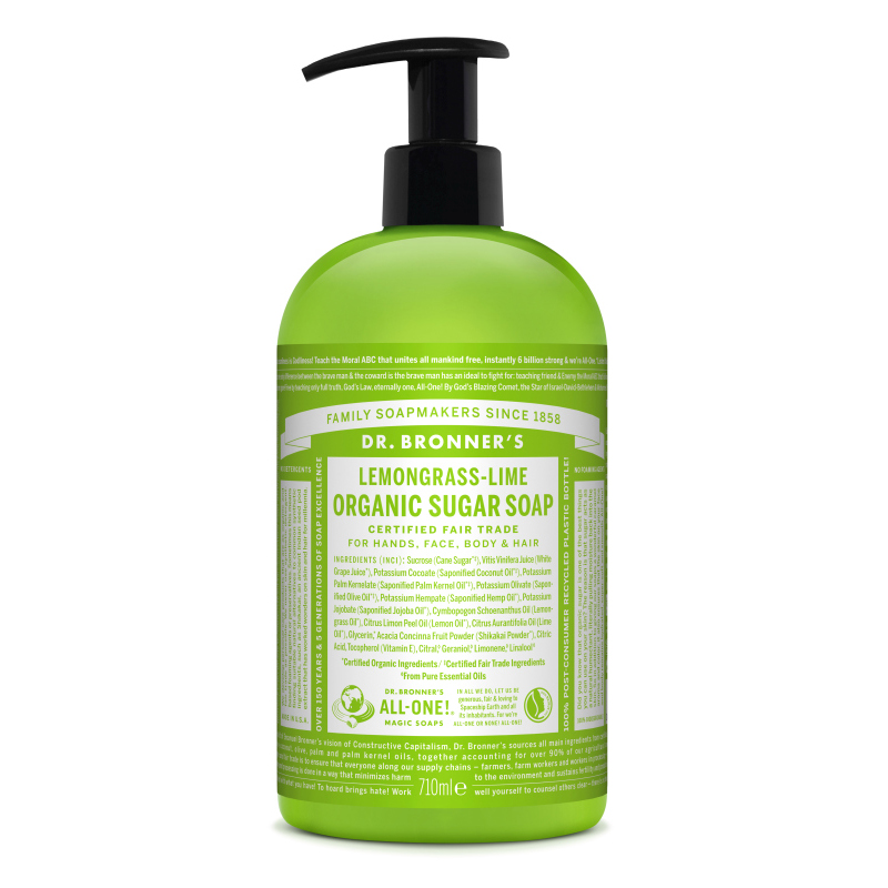 Sapun lichid cu lemongrass si lime, 710 ml, Dr. Bronner's