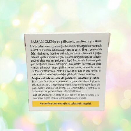 Balsam crema cu galbenele, sunatoare si catina, 15 g, Verre de Nature 566043