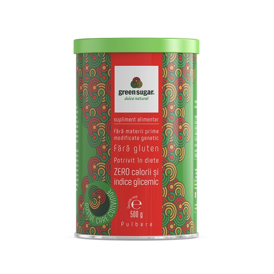 Indulcitor pulbere, Green Sugar, 500 gr, Remedia