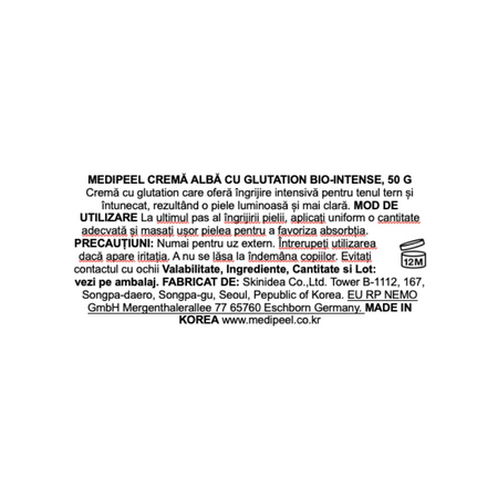 Crema de fata iluminatoare cu glutation Glutathione, 50 g, Medi-Peel 695781