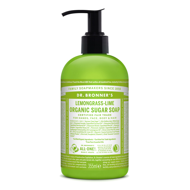 Sapun lichid organic cu lemongrass si lime, 355 ml, Dr. Bronner's