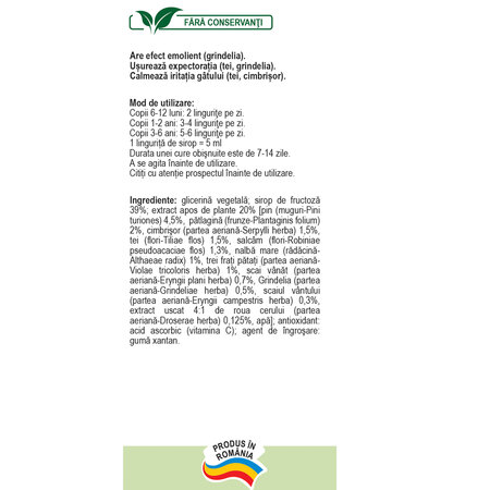 Plantusin sirop pentru copii, R35, 250 ml, Fares 722527