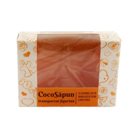 CocoSapun transparent figurine cu argan, susan si note citrice, 50 g, Verre de Nature 566106