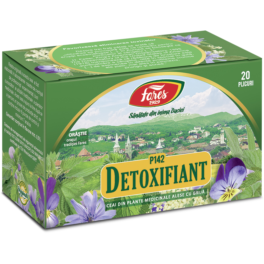 Ceai detoxifiant, 20 plicuri, Fares