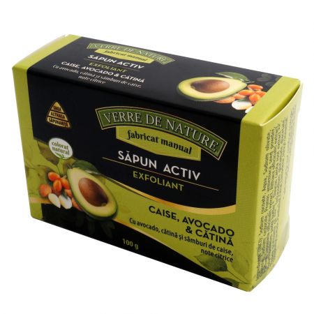 Sapun Activ Exfoliant cu samburi de caise, morcov, avocado si note citrice