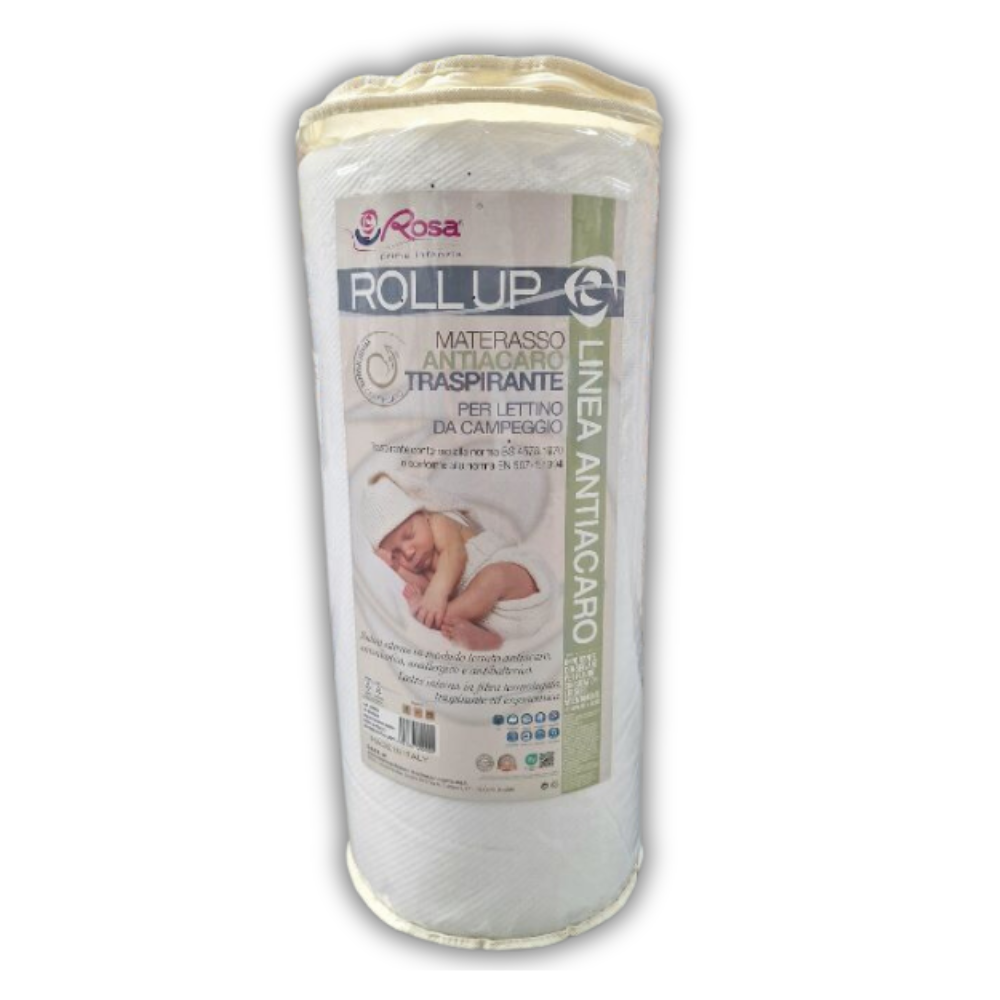 Saltea ortopedica antiacarieni Travel Roll Up, 120 x 60 cm, Rosa