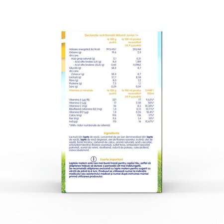 Formula de lapte  Milumil Junior, +1 an, 1200 g, Milupa 753541