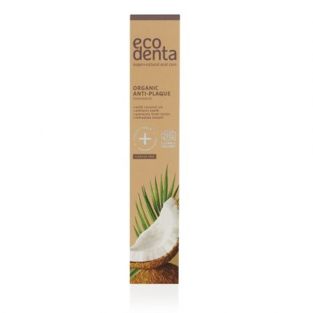 Pasta de dinti antiplaca cu ulei de cocos, 75 ml, Ecodenta 566373