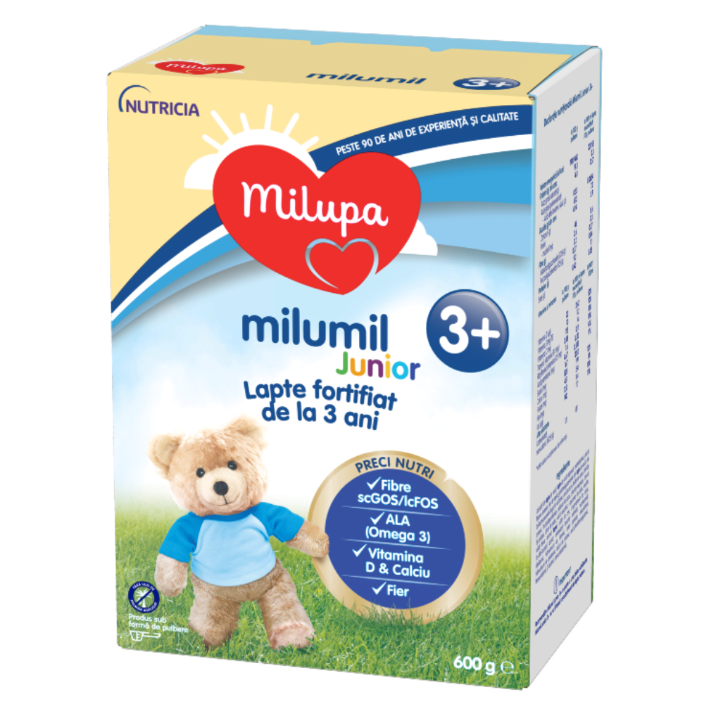 Formula de lapte Milumil Junior, +3 ani, 600 g, Milupa