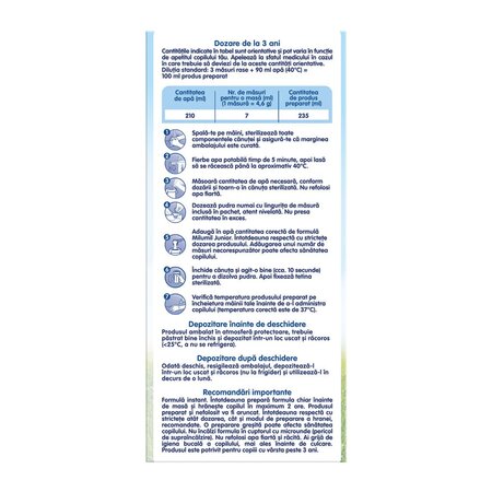 Formula de lapte Milumil Junior, +3 ani, 600 g, Milupa 753502