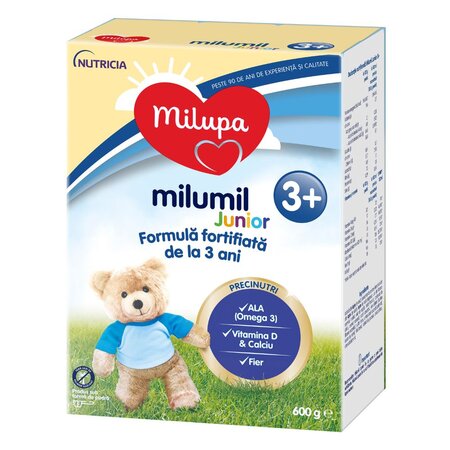 Formula de lapte Milumil Junior, +3 ani, 600 g, Milupa 753496