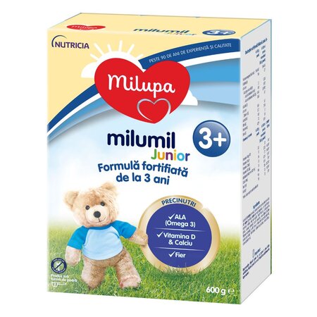 Formula de lapte Milumil Junior, +3 ani, 600 g, Milupa 753497