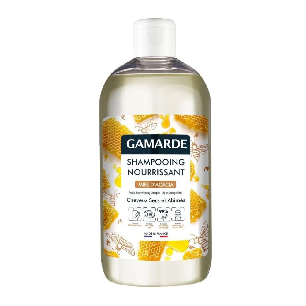 Sampon Bio natural hranitor cu miere pentru par uscat, 500, Gamarde