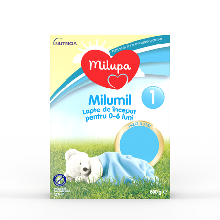 Lapte formula de inceput Milumil, 0-6 luni, 600 g, Milupa