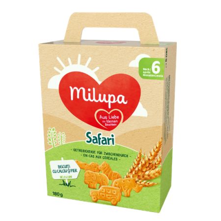 Biscuiti Safari, +6 luni, 180 g, Milupa 453130